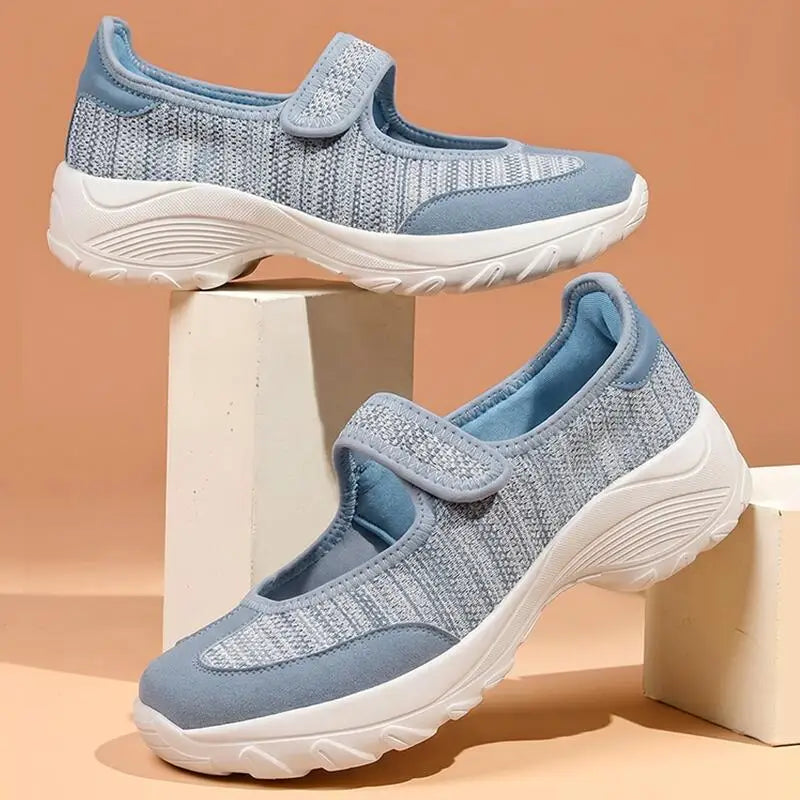Women's Wide Fit Canvas Sneakers – Breathable Platform Shoes Women's Canvas Sneakers Qst