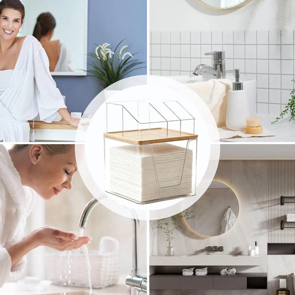 2-Layer Acrylic Clear Skincare & Makeup Organizer Case Acrylic Makeup Organizer Qme
