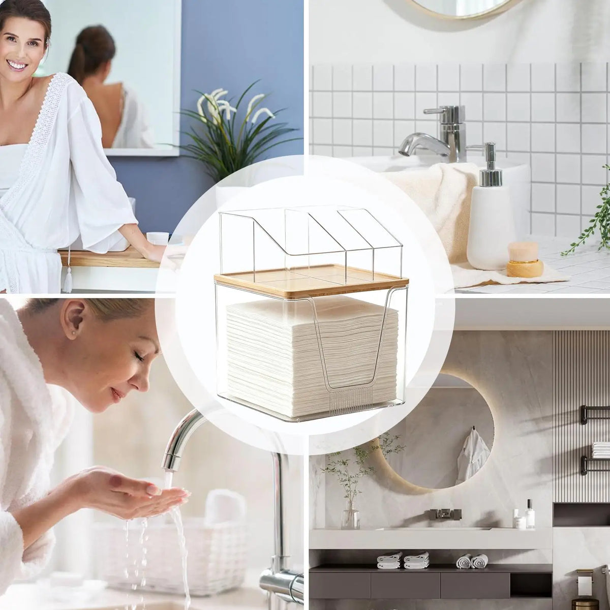 2-Layer Acrylic Clear Skincare & Makeup Organizer Case Acrylic Makeup Organizer Qme