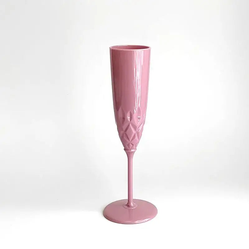 Plastic Champagne Flute 125ml – Dishwasher-Safe PP Glass Champagne Flute Glass Qst Purple