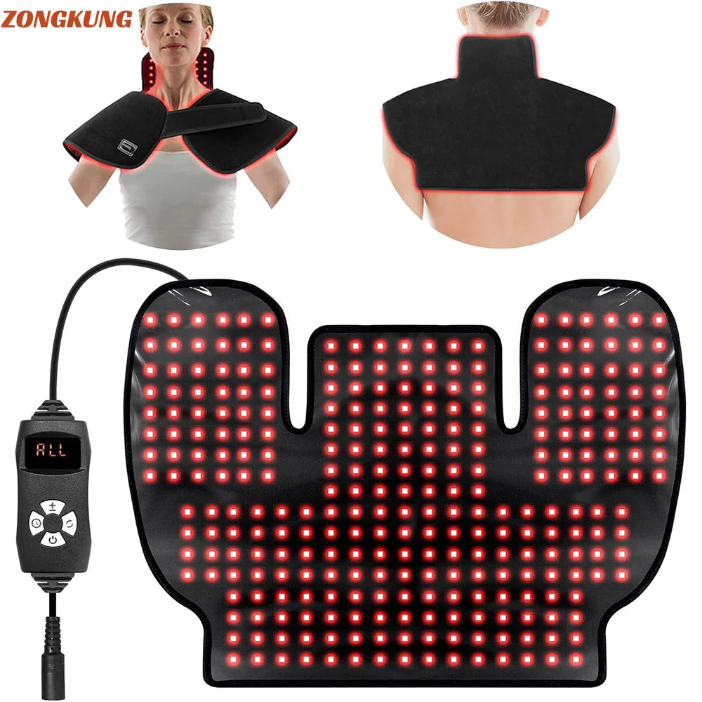 Red & Infrared Light Shoulder Wrap 660nm 850nm LED Pad Light Therapy Wrap Qst