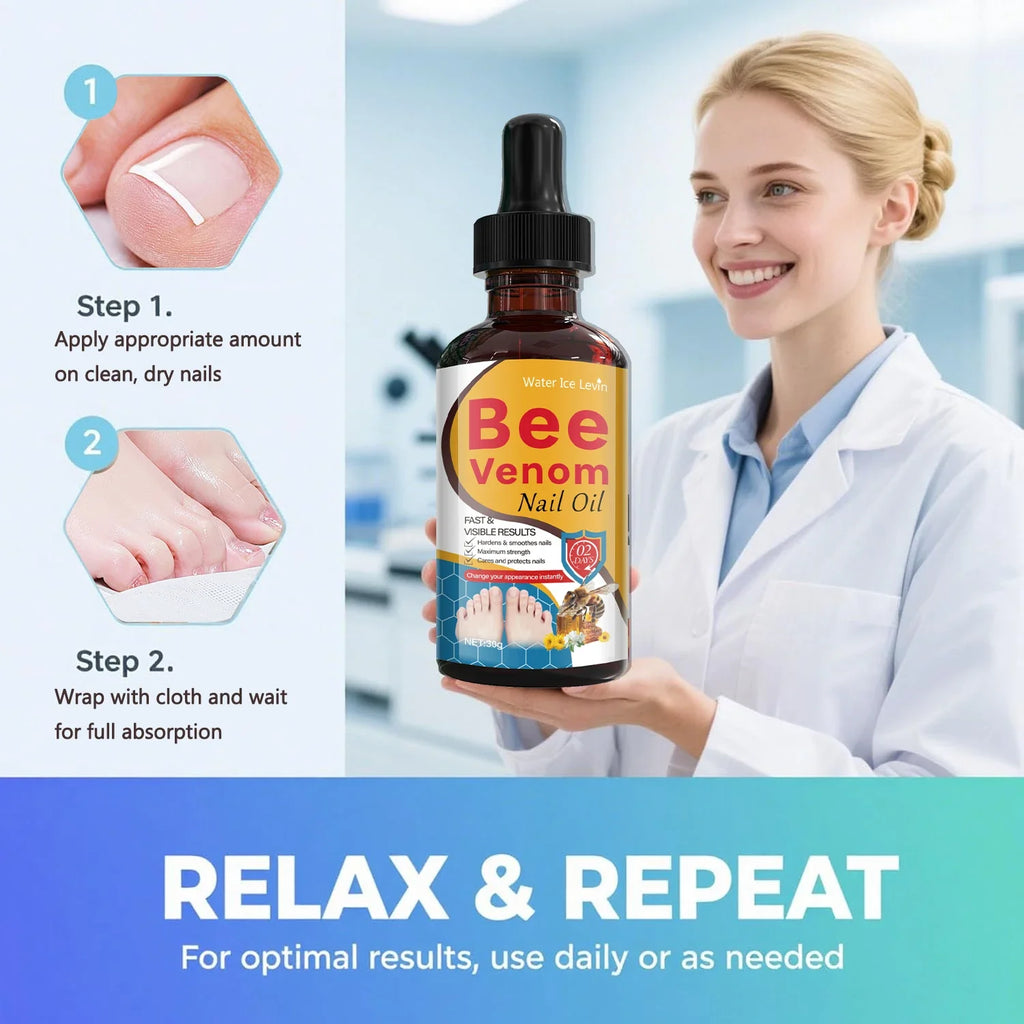 Bee Venom & Salicylic Acid Nail Oil – Harden & Smooth Nail Treatment Oil Qme