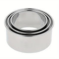Stainless Steel Round Dumpling & Biscuit Cutter Mould Set Dough Cutter Mould Qme Silvery