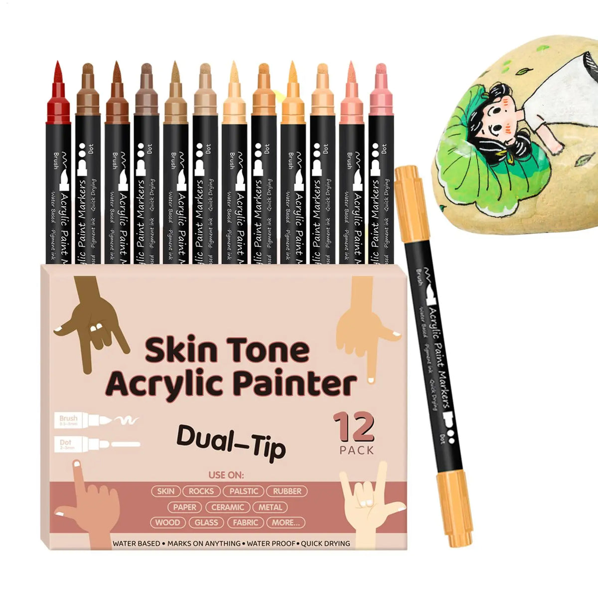 Water-Based Nail Art & Body Painting Graffiti Pen Set Nail Art Pen Qme