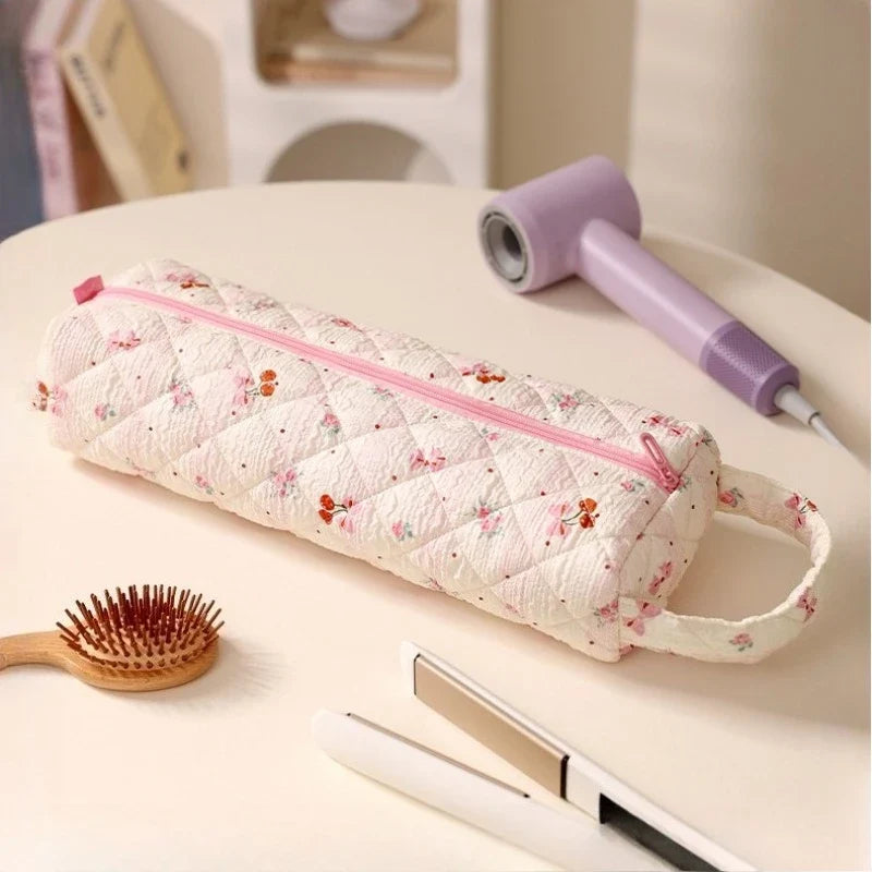 Large Capacity Quilted Polyester Hair Dryer Storage Bag Hair Dryer Storage Bag Qme