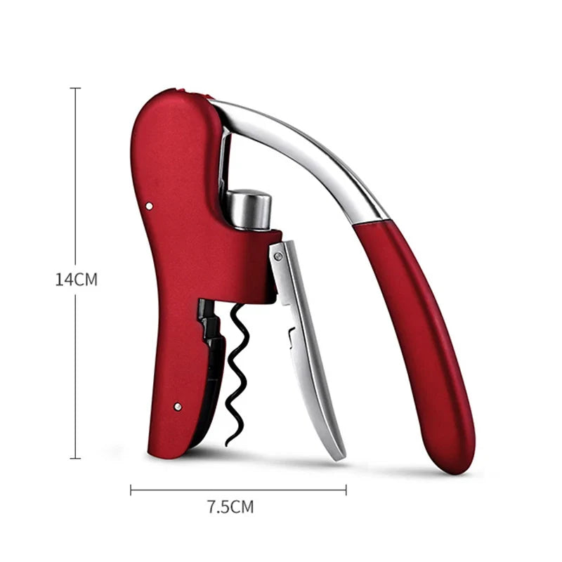 Wine Corkscrew Lever Push Bottle Opener – Gift for Wine Lovers Wine Corkscrew Opener Qme