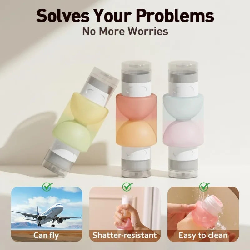 Silicone Travel Dispenser Bottle – Leak-Proof & TSA Approved Travel Dispenser Bottle Qme