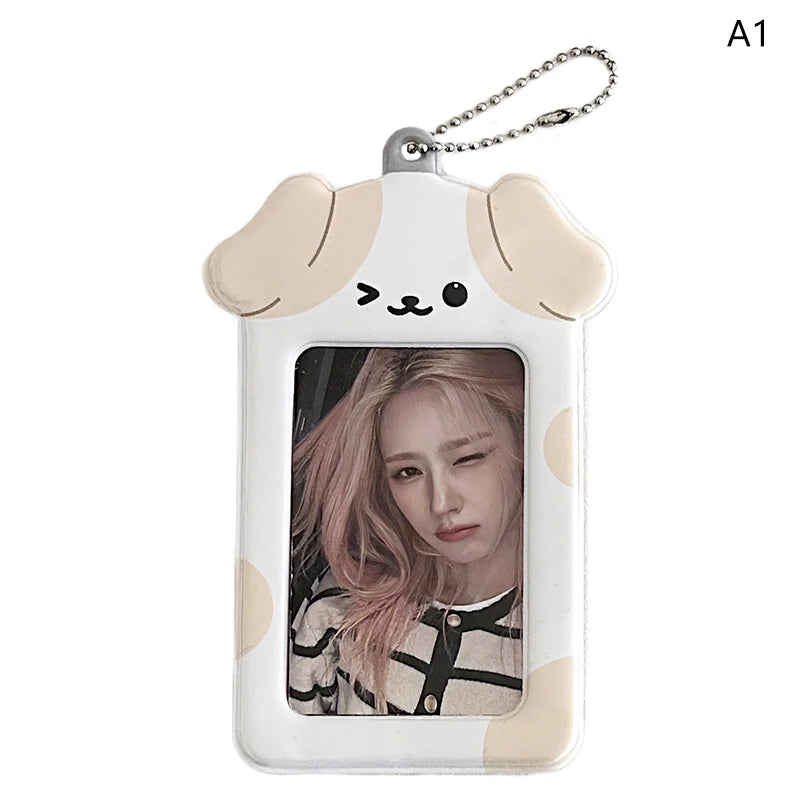 Kawaii Kpop Photocard Holder Keychain – 3 Inch Card Sleeve Photocard Holder Keychain Qst A1