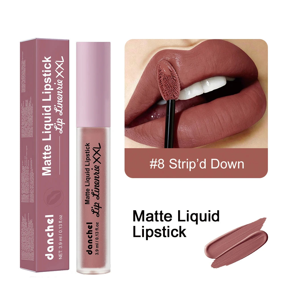 Matte Liquid Lip Gloss – 16H Wear, Transfer-Resistant & Non-Drying Matte Liquid Lipstick Qst 08