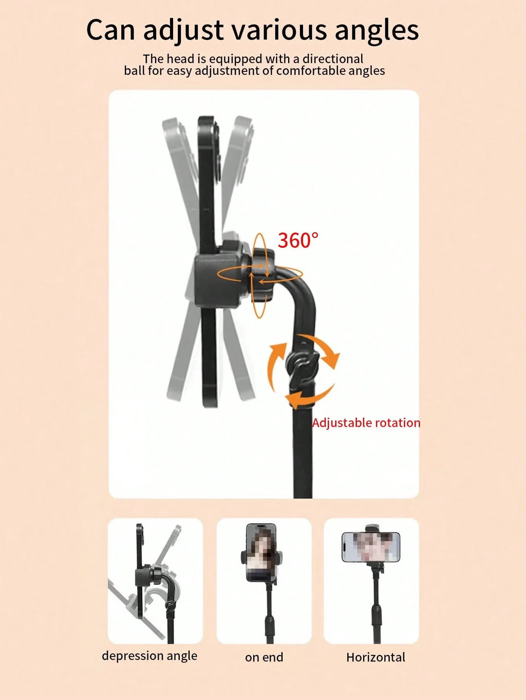 Adjustable Desktop Live Streaming Stand – Phone & Tablet Phone & Tablet Stand Qme