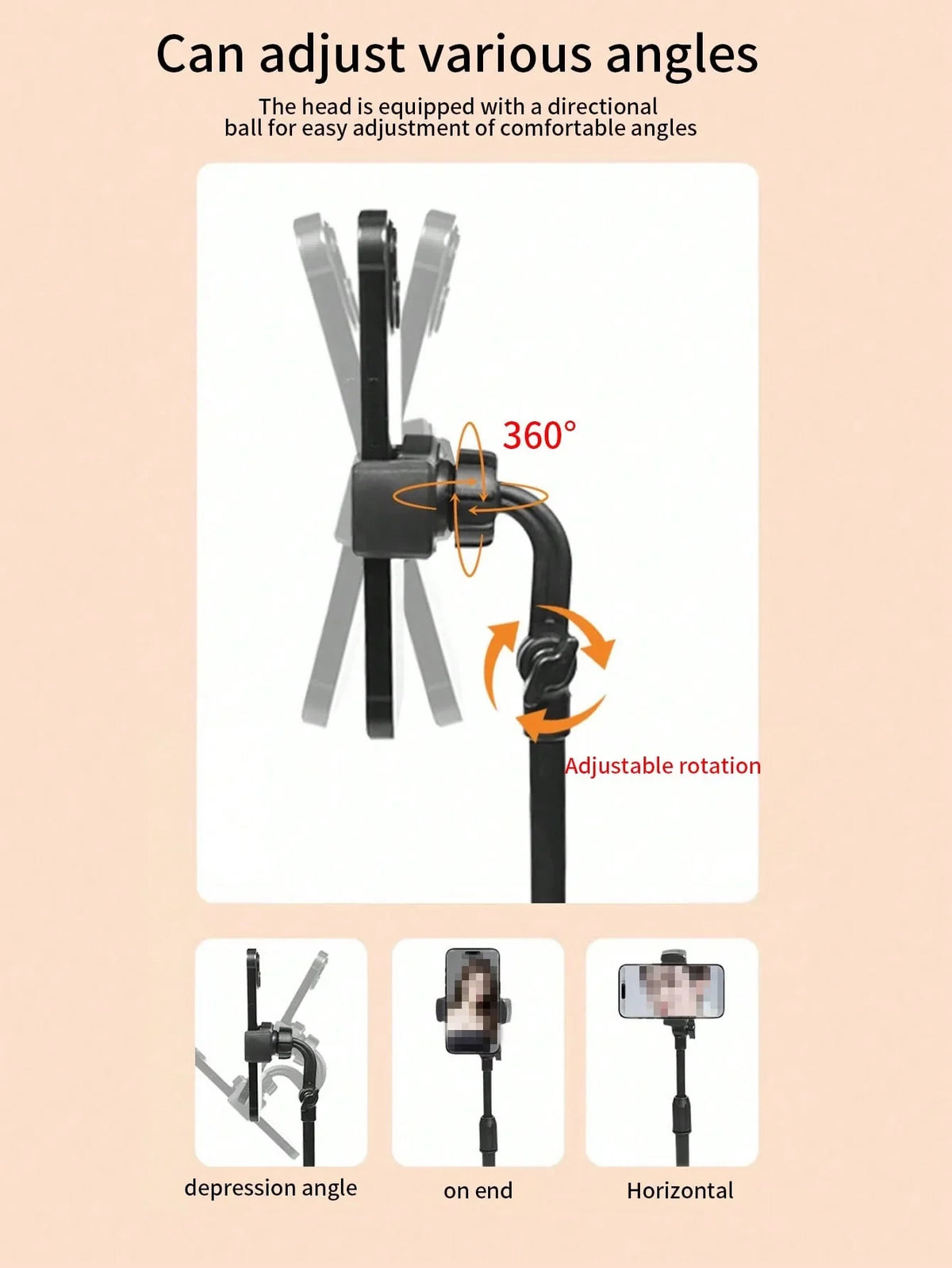 Adjustable Desktop Live Streaming Stand – Phone & Tablet Phone & Tablet Stand Qme