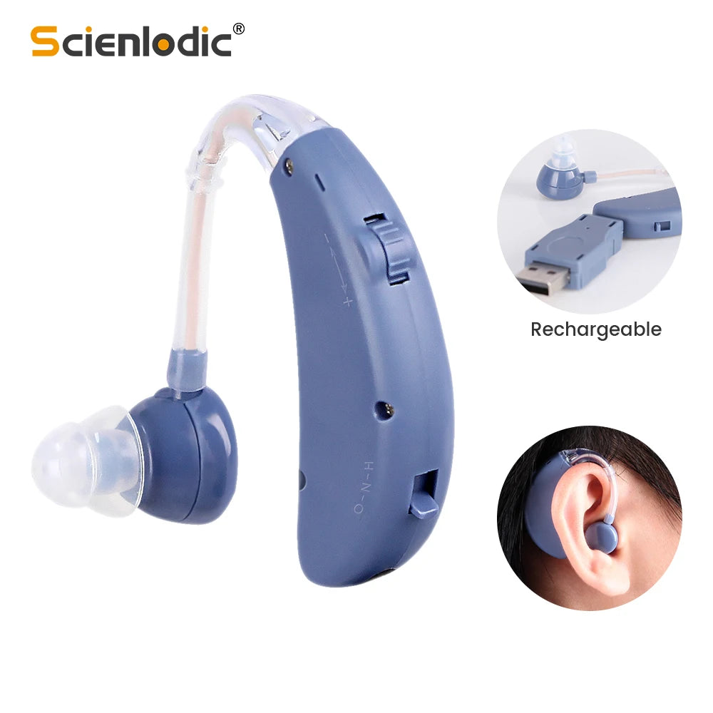 Rechargeable BTE Digital Hearing Aid | Sound Amplifier BTE Hearing Aid Qst