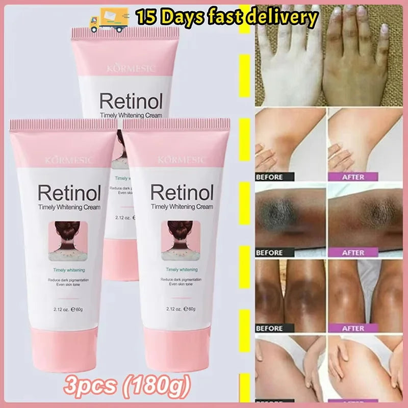 Retinol Brightening Cream – Underarm, Neck & Body Skin Tone Brightening Body Cream Qme 3pc