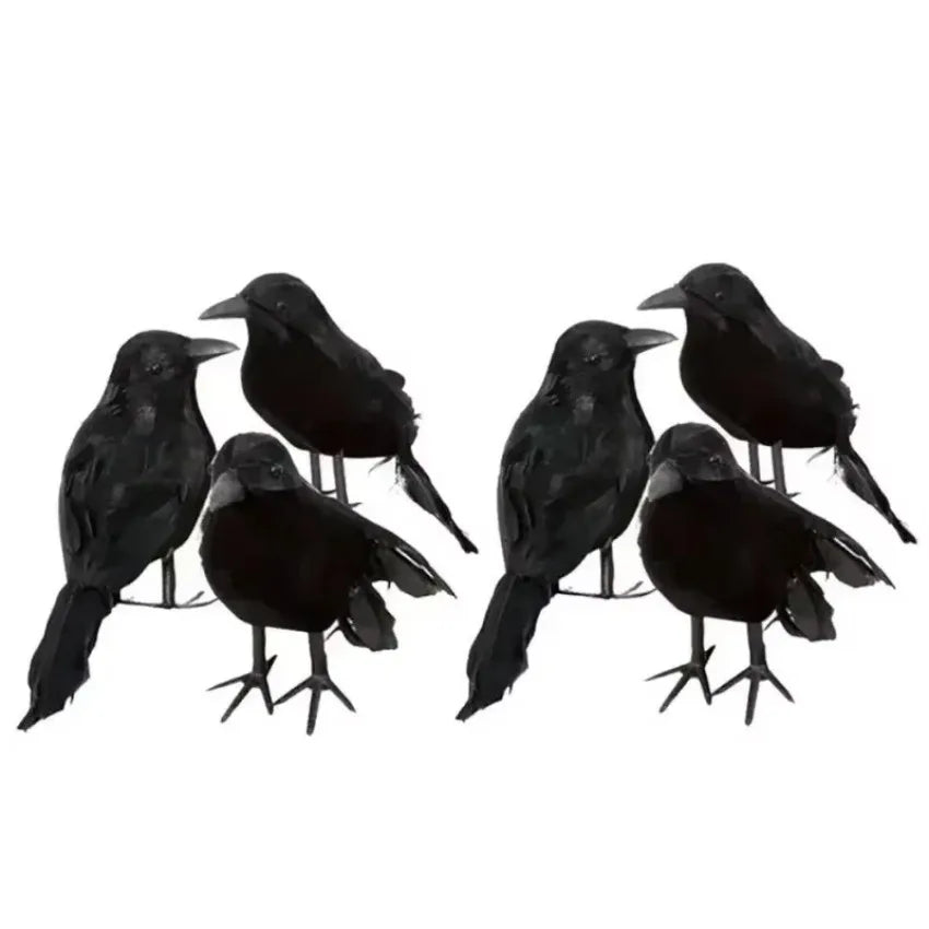 Halloween Black Crow Fake Bird Feather Decoration Prop Halloween Decoration Prop Qme