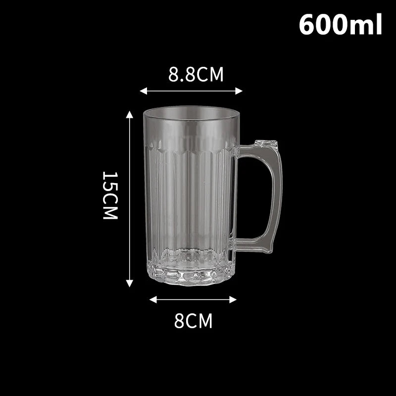 Large Acrylic Beer Mug 400ml/600ml – Clear Drop-Proof Cup Acrylic Beer Mug Qst 600ml