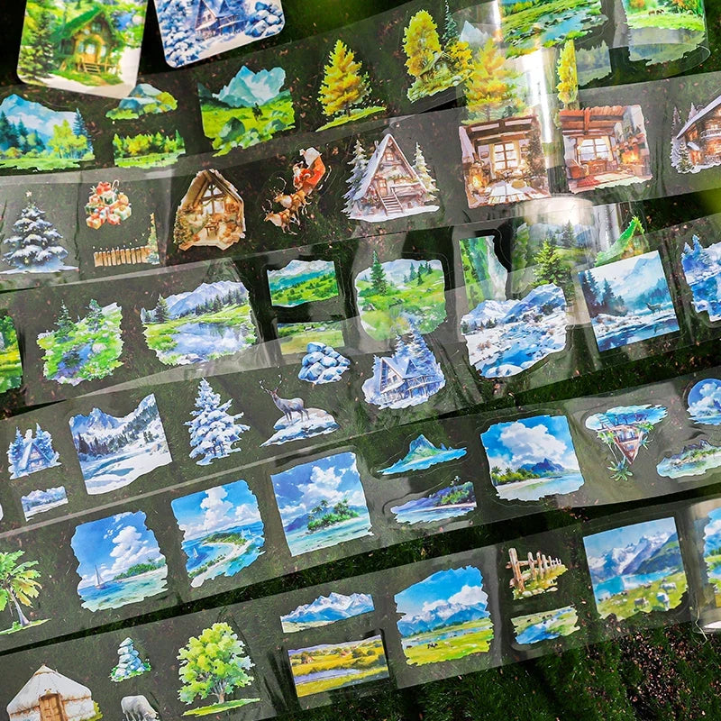 Landscaping PET Washi Tape Decorative Stickers – 2M Roll Decorative Washi Tape Qme