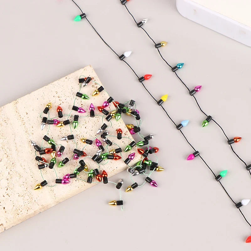 Miniature Fake String Lights Dollhouse Christmas Decor | 6 Colors Miniature Dollhouse Decor Qme