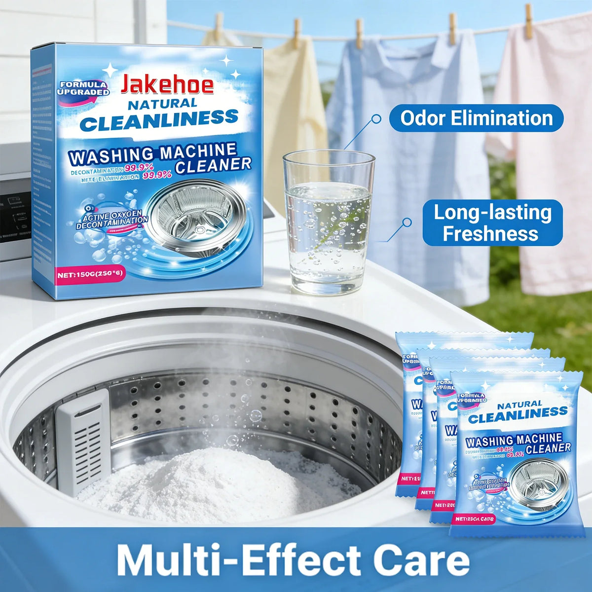 Washing Machine Cleaning Powder – Remove Dirt, Mold & Odor Washing Machine Cleaner Qme