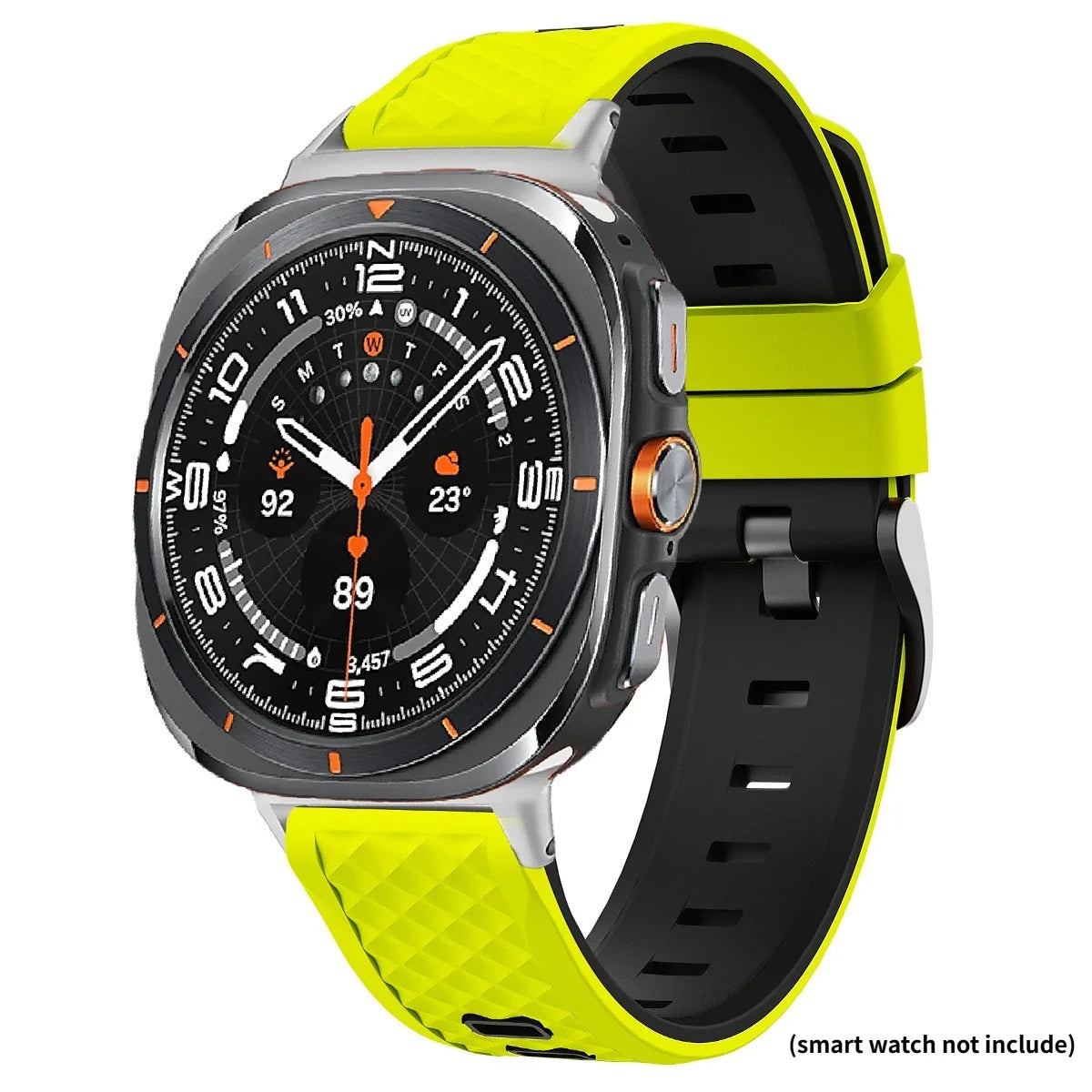 Silicone Sport Band for Samsung Galaxy Watch Ultra 2 – 10 Colors Silicone Watch Band Qme LY Black Watch Ultra(2025)