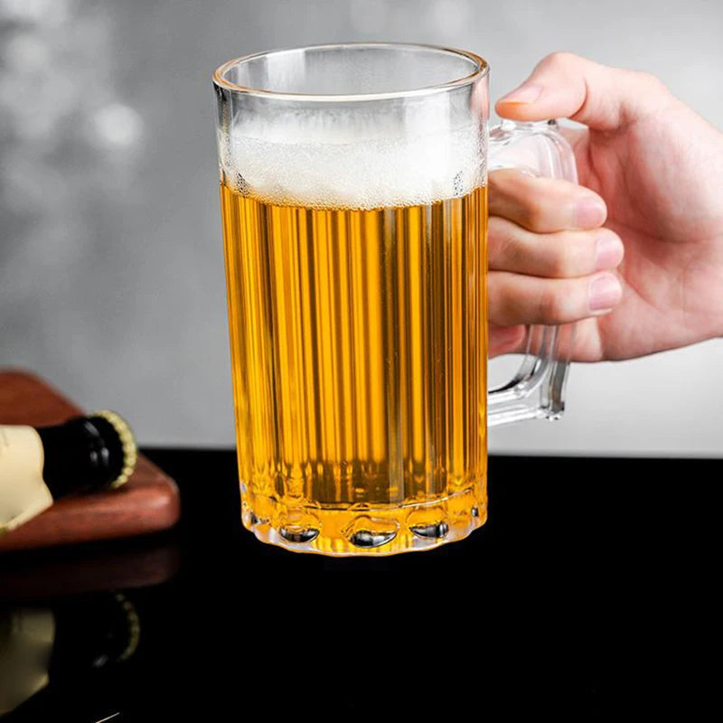 Large Acrylic Beer Mug 400ml/600ml – Clear Drop-Proof Cup Acrylic Beer Mug Qst