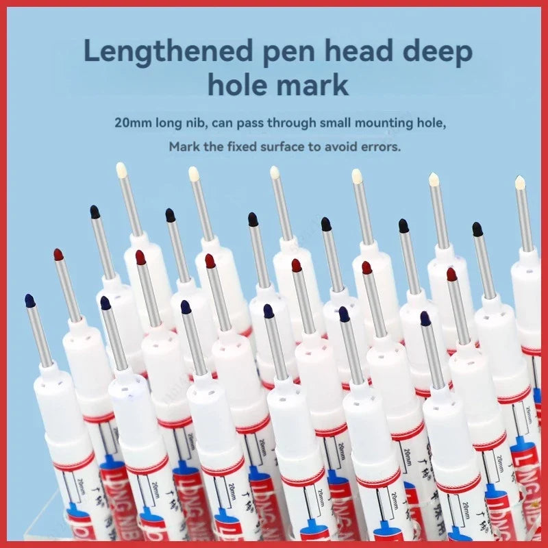 Deep Hole Long Nib Marker Pens – Waterproof 8-Pack Deep Hole Marker Pen Qme