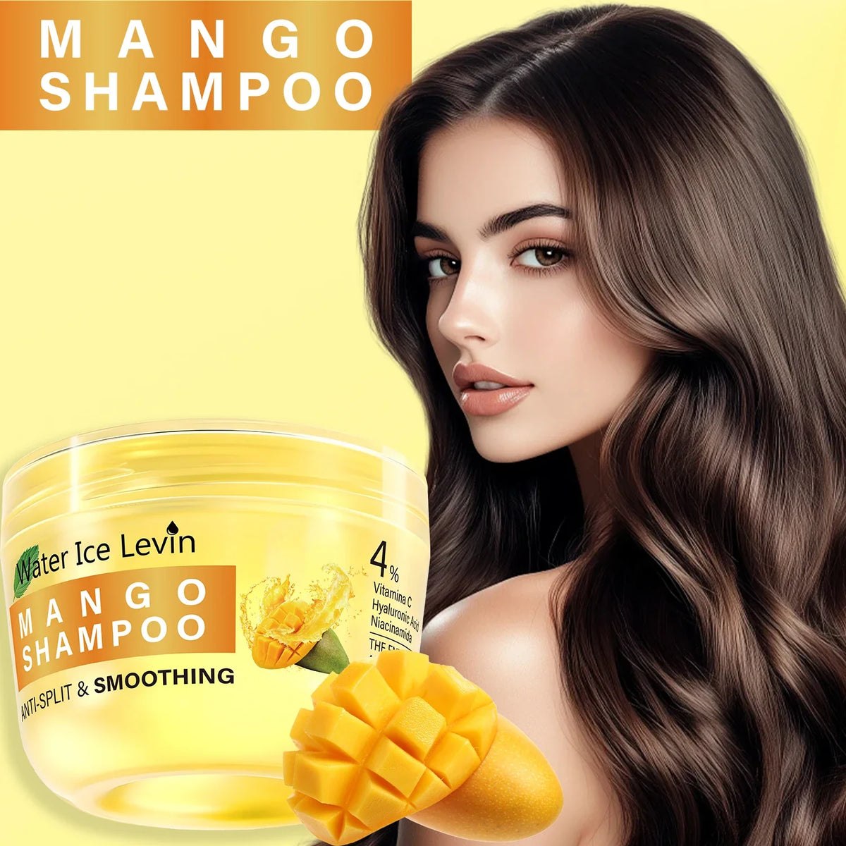 Mango Hyaluronic Acid Shampoo – Frizz Control & Moisture Moisturizing Shampoo Qme