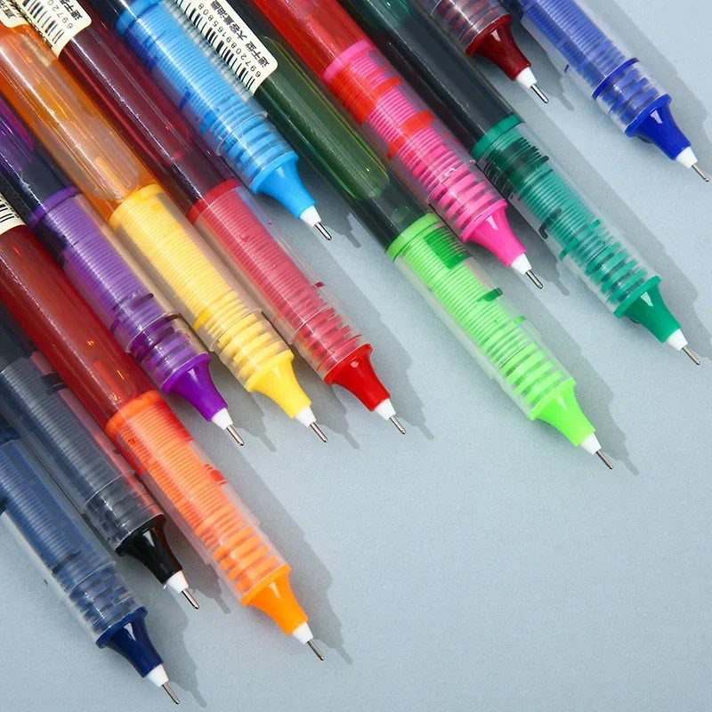 20-Color Liquid Ink Rollerball Gel Pens – Quick-Drying Set Rollerball Gel Pen Set Qme