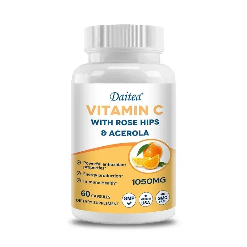 ZENVITALIZE Vitamin C 1050mg – Vegan, Non-GMO, 120 Capsules Vitamin C Supplement Qst 60 count-1 bottle