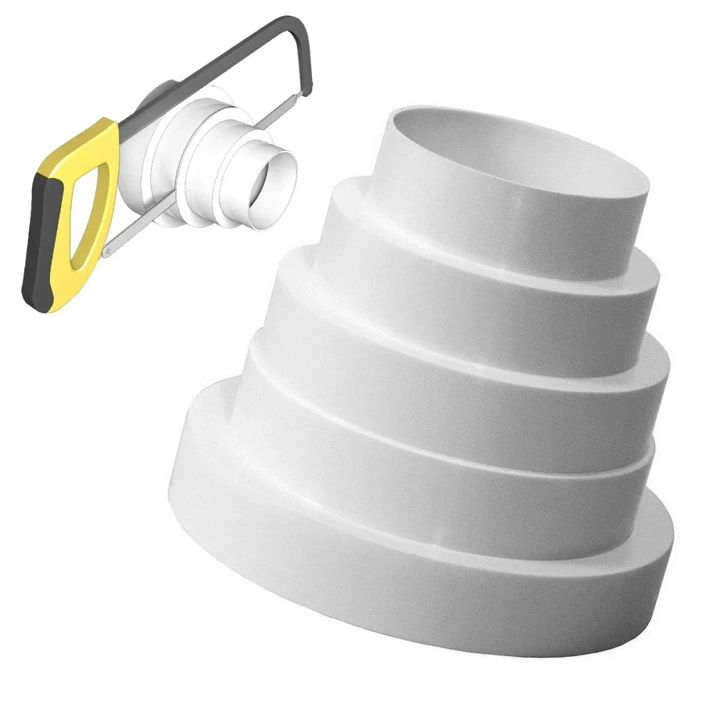 Duct Reducer Pipe Connector Extractor Fan 80 100 120 125mm Duct Reducer Connector Qme Default Title