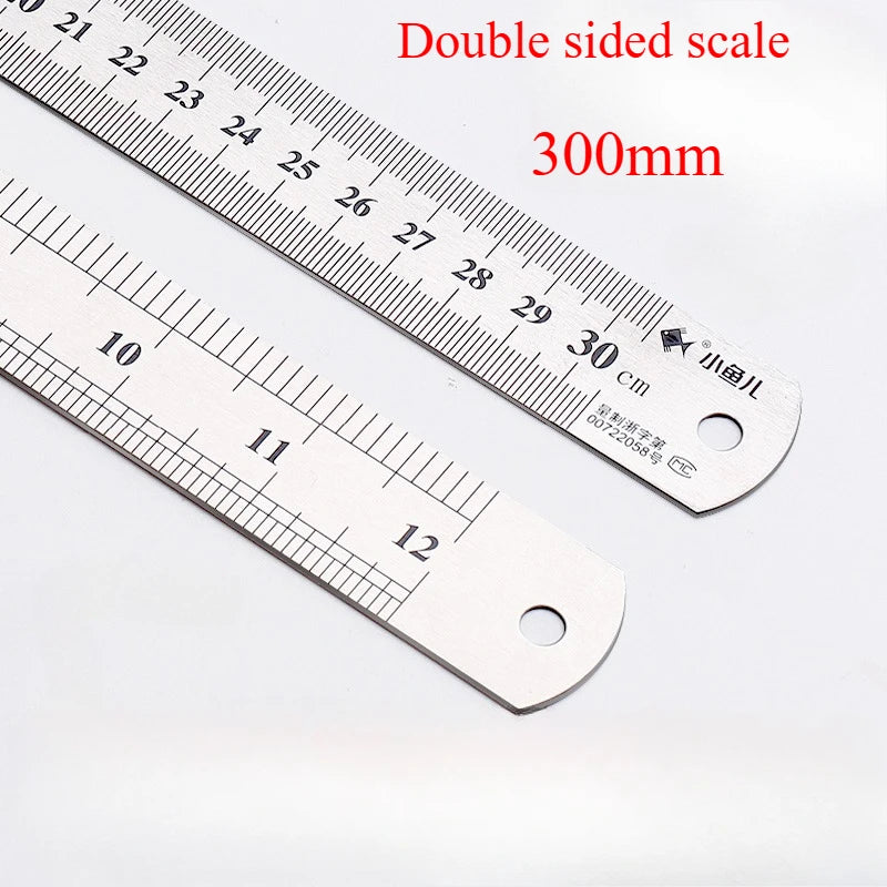 Stainless Steel Precision Straight Ruler – Double Sided Metric 15–40cm Precision Measuring Ruler Qst 300mm