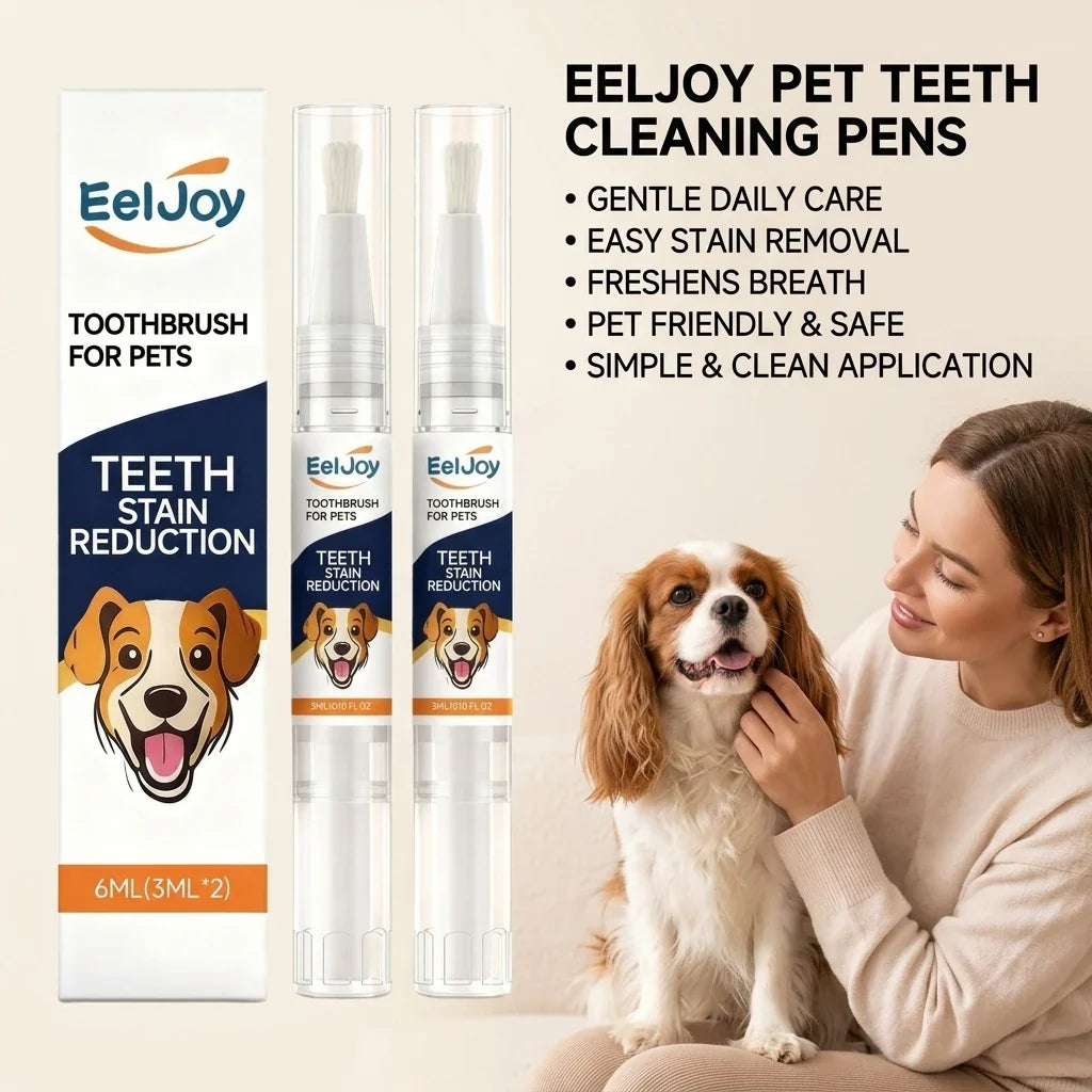 Pet Teeth Cleaning Pen – Plaque & Stain Removal for Dogs & Cats Pet Dental Care Pen Qme