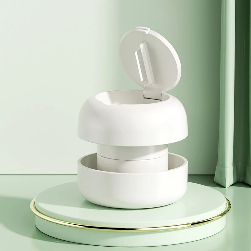 2-in-1 Pill Cutter & Grinder Organizer – Stainless Steel Pill Cutter Organizer Qst 6CM white