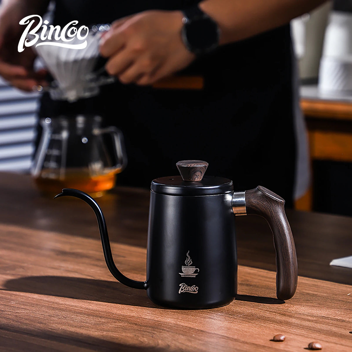 Bincoo Pour Over Coffee Kettle 304 Stainless Steel 400/600ml Pour Over Kettle Qst