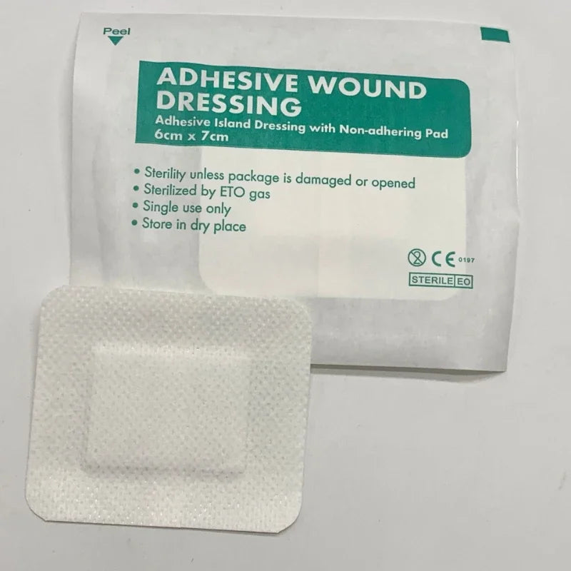 Breathable Self-Adhesive Wound Dressing Bandage 6x10cm 100pc Adhesive Wound Dressing Qme