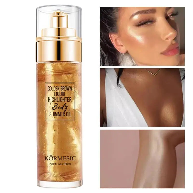 Glitter Spray Hair & Body Highlighter – Sparkling Shimmer Body Glitter Spray Qme