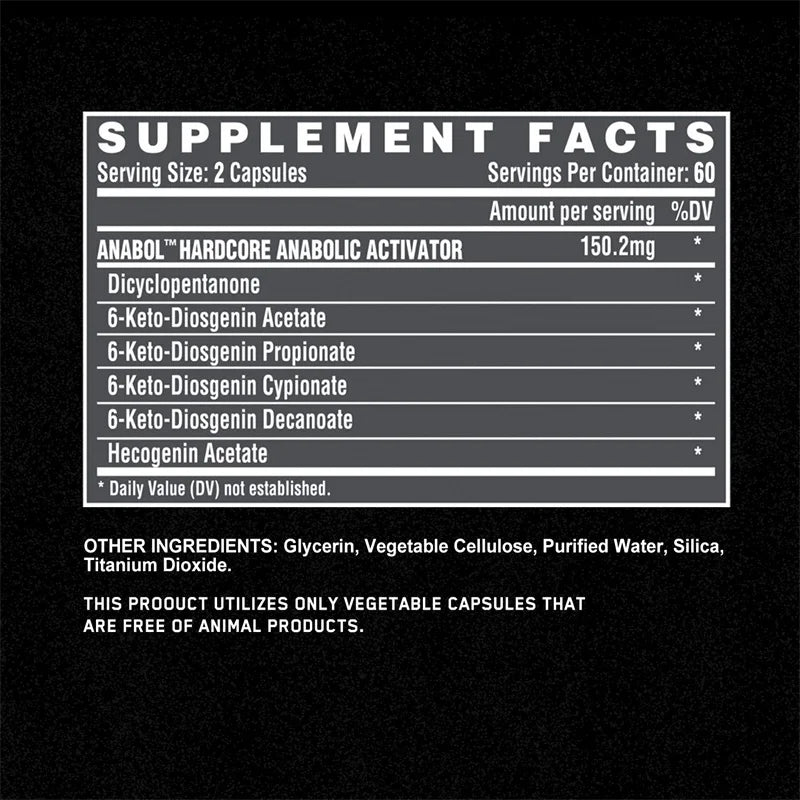 Anabol Hardcore – Muscle Growth & Strength Support Capsules Muscle Growth Supplement Qst