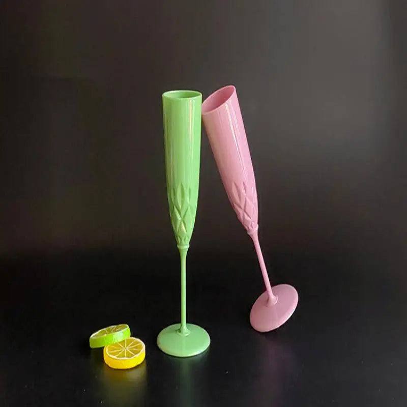 Plastic Champagne Flute 125ml – Dishwasher-Safe PP Glass Champagne Flute Glass Qst