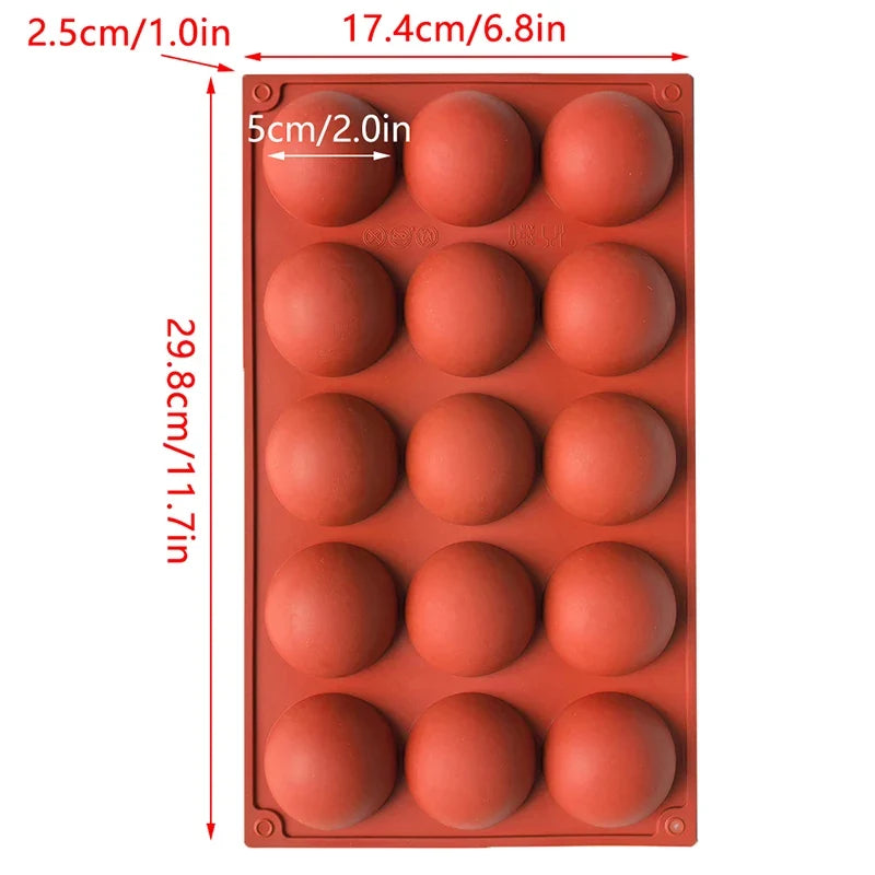 Silicone Half-Sphere Mold – 3D Ball Baking Mold for Cakes Silicone Baking Mold Qme