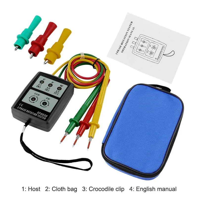 3-Phase AC Rotation Tester & Phase Sequence Indicator | Qme Phase Sequence Tester Qme