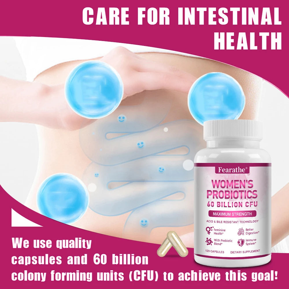 Women's Probiotic 60B CFUs – Digestive & Immune Support Probiotic Supplement Qst