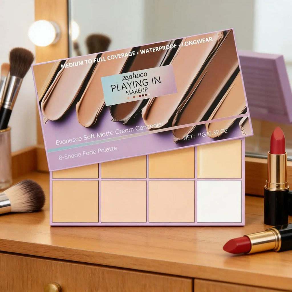 Zephoco High Coverage Concealer Palette – Waterproof Matte Concealer Palette Qst
