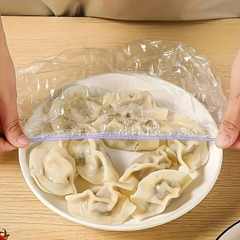 100 Sheets Disposable Food Grade Plastic Wrap Cling Film Food Wrap Sheets Qme