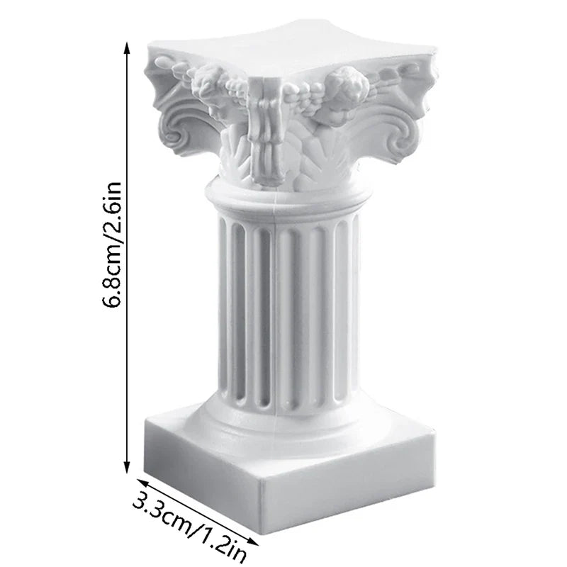 Greek Roman Column Pedestal Candlestick Stand Figurine Decorative Pedestal Stand Qme