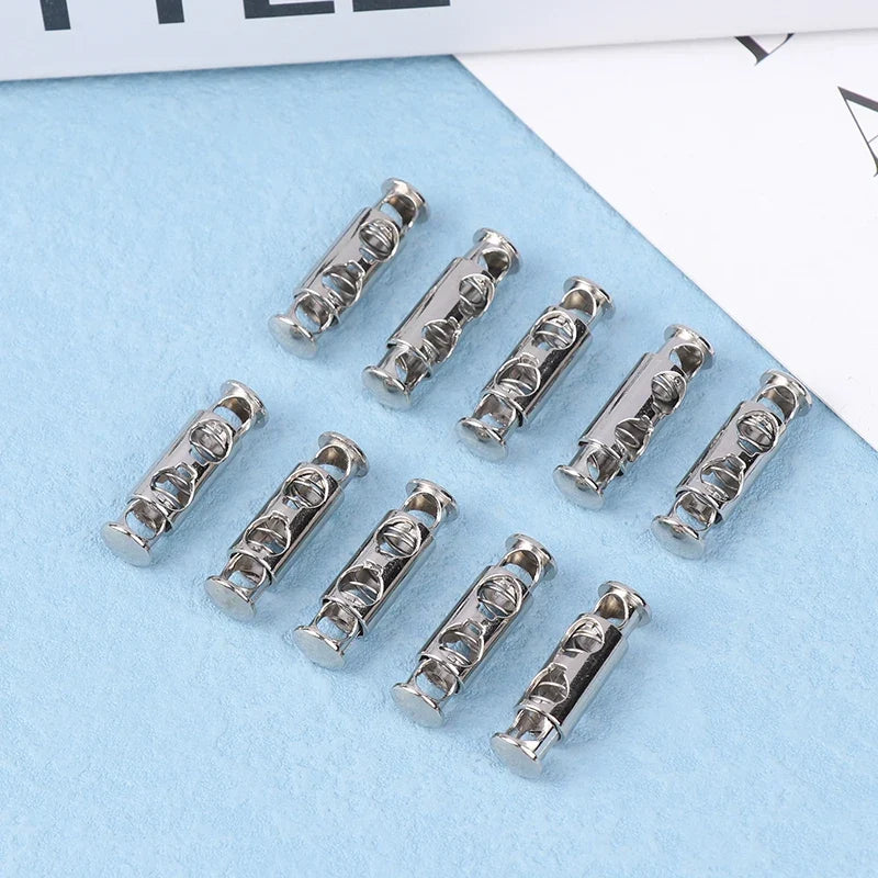 Metal Double Hole Spring Cord Lock Buckles – 10pcs Fasteners Cord Lock Buckle Qme