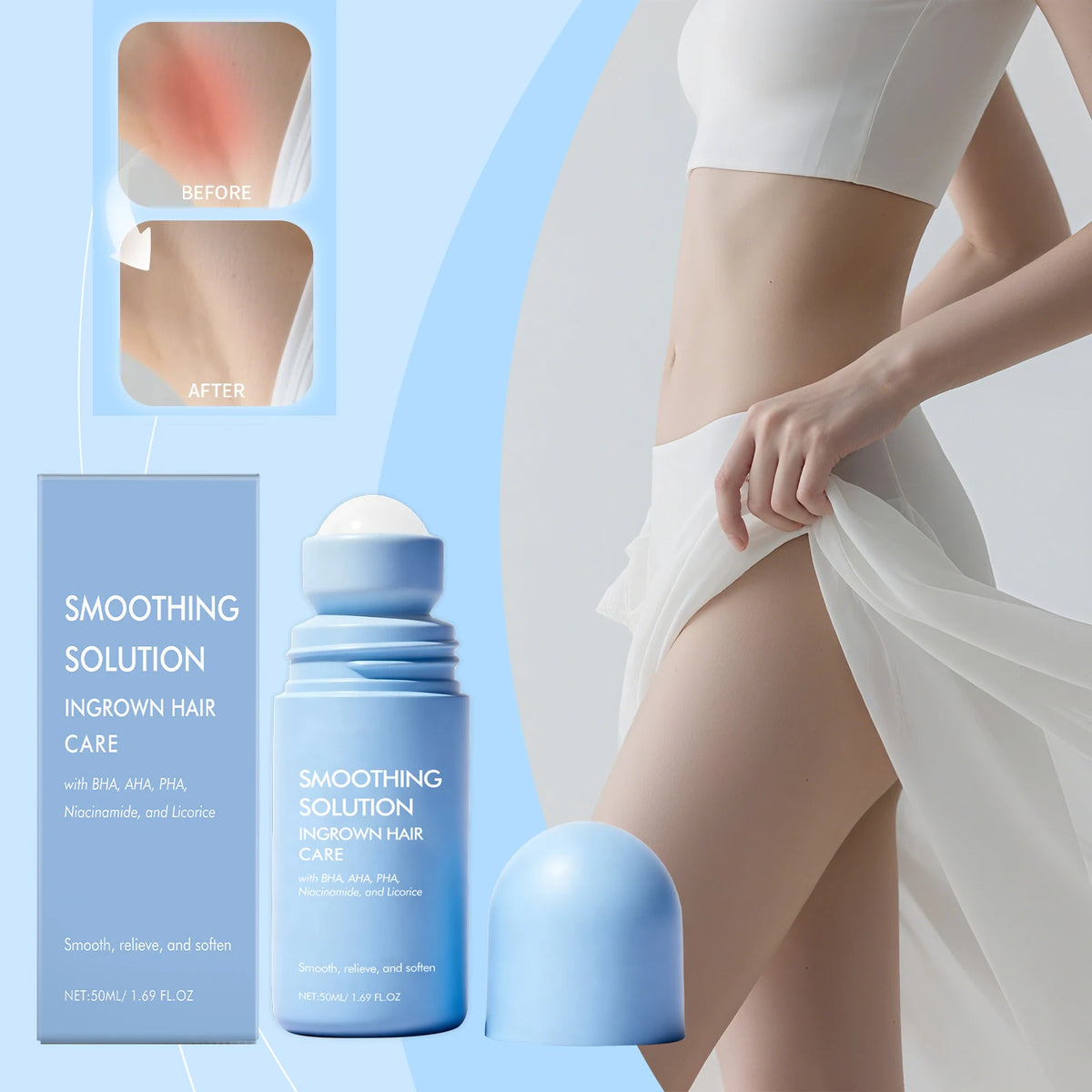 Post Hair Removal Soothing Skin Essence Roller Ball Skin Essence Roller Qst