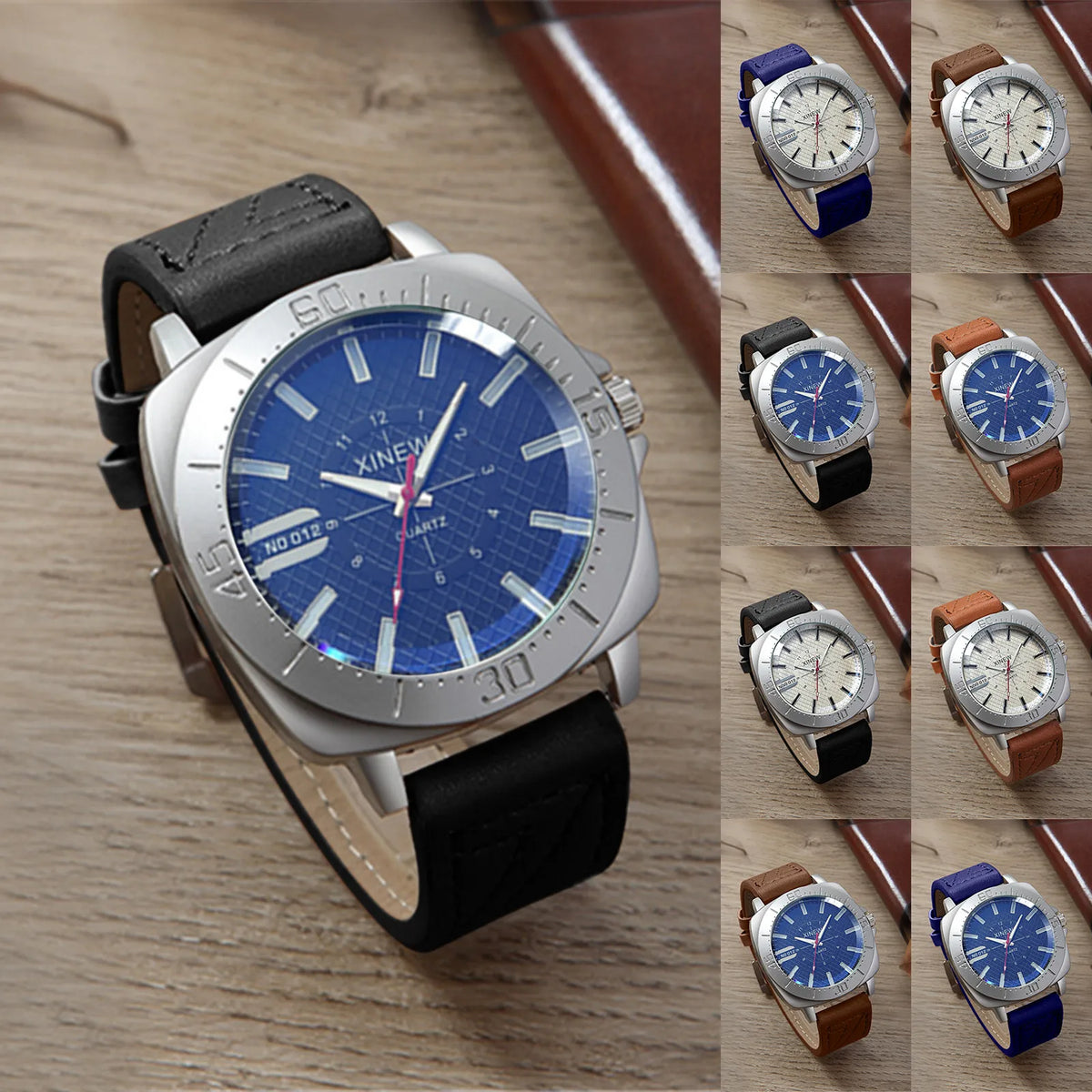 Men's Minimalist Business Leather Strap Quartz Watch Men's Quartz Watch Qme