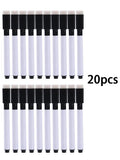Magnetic Dry Erase Markers 20-Pack Fine Tip with Eraser Cap Dry Erase Markers Qme 20 Pcs black