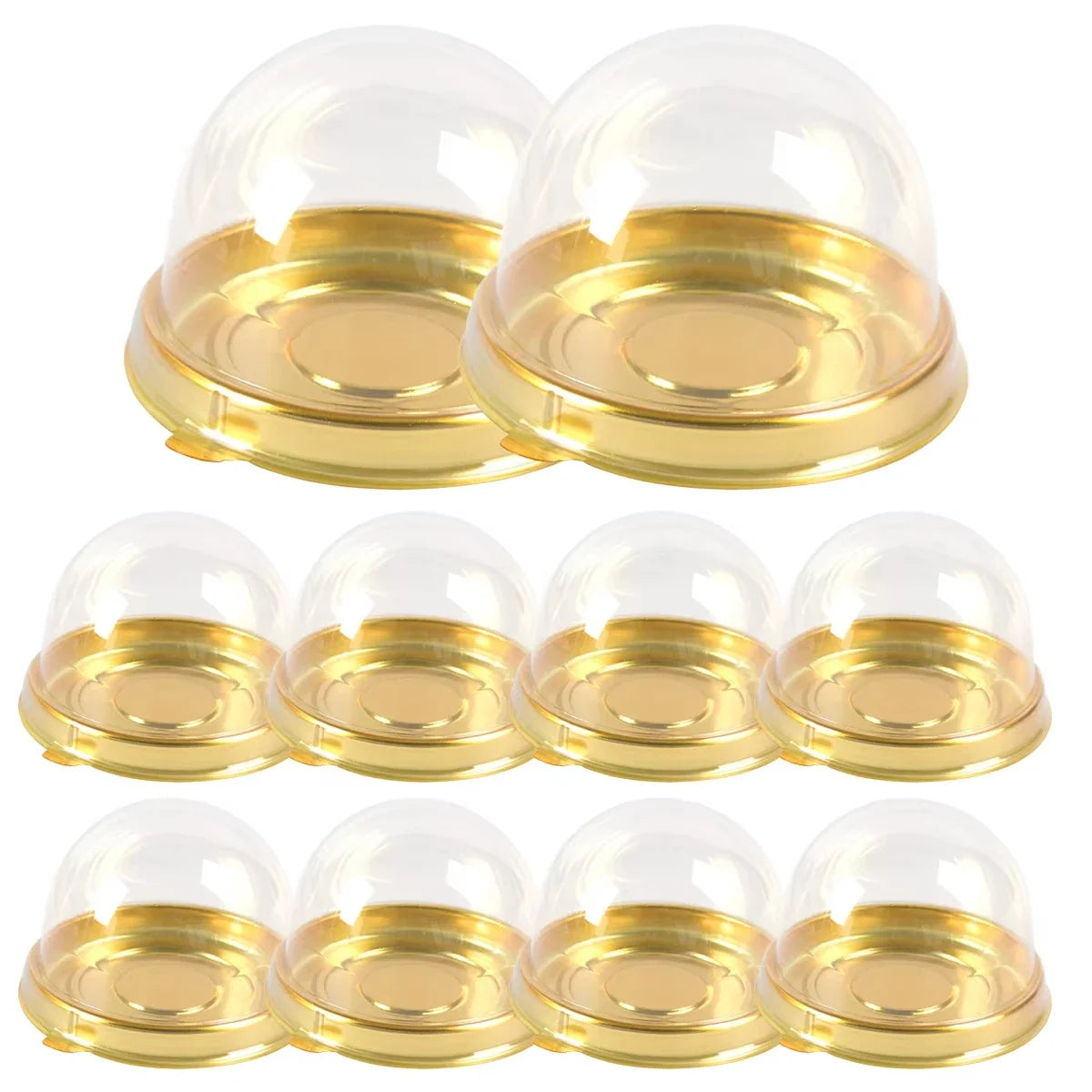 Mini Transparent Cupcake Dome Boxes 50pcs – Pastry Cake Packaging Cupcake Dome Boxes Qme