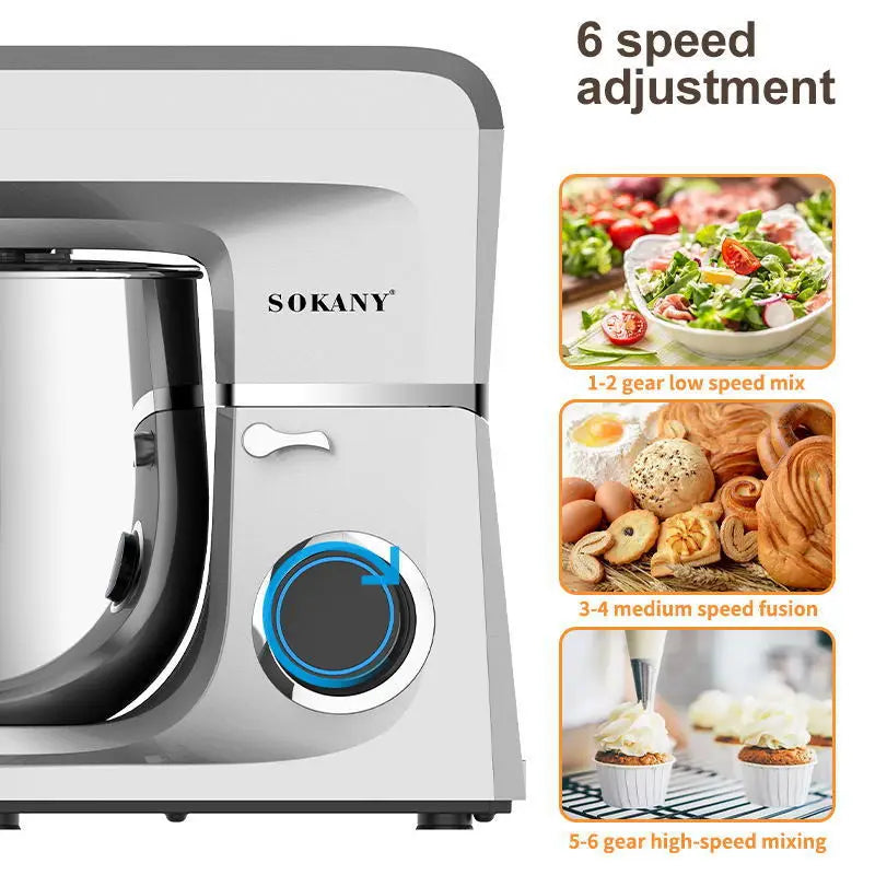 HAOYUNMA 11L Stand Mixer – 6-Speed Electric Dough & Food Mixer Stand Mixer Qst