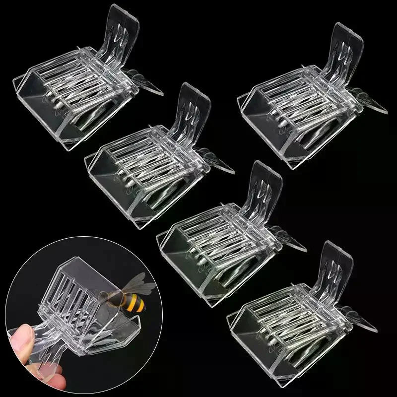 Transparent Clip-On Queen Bee Catcher Cages | 3 or 5 Pack Queen Bee Catcher Qme